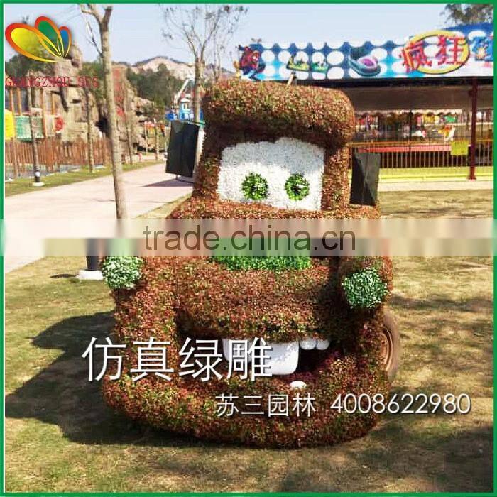 Guangzhou wholesale artificial cartoon topiary animals plastic artificial plants topiary animal