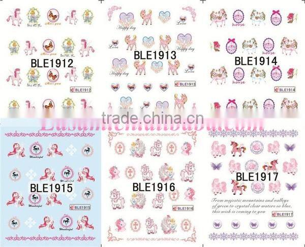 Custom map design printing water transfer nail sticker