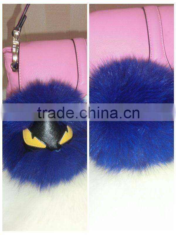2015 Real Fox Fur Keychain For Bag Accessories Keychain / Fox Fur Ball Keychain