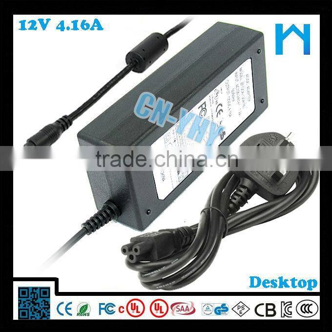 Best selling for led Light 12V 4.16a ac/dc switching power adapter 50w