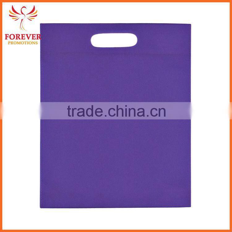 China Cheap Blank Shopping Bag Non-woven Punch Die Cut Tote Bag For Conference Exhibition For Sale