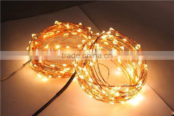 33Ft Copper LED Strings 100 LEDs Starry LED Lights LED String Light Festival Decorative LED String Lights with 5V Power Adapter