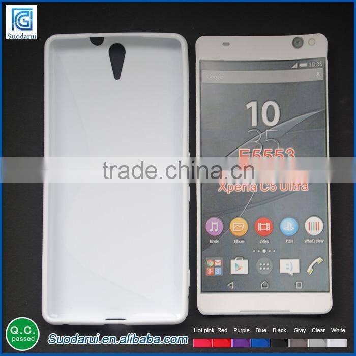 Silicon Soft Gel Case TPU Case For Sony Xperia c5 ultra S-line Phone Cover Case
