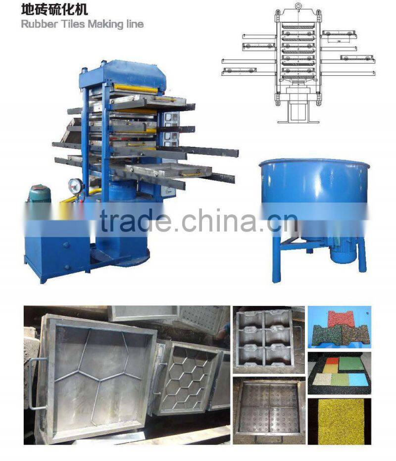 Waste Tyre Recycling Rubber Tile Production Line