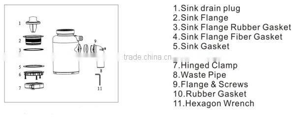 food waste disposal 220V DSB-390