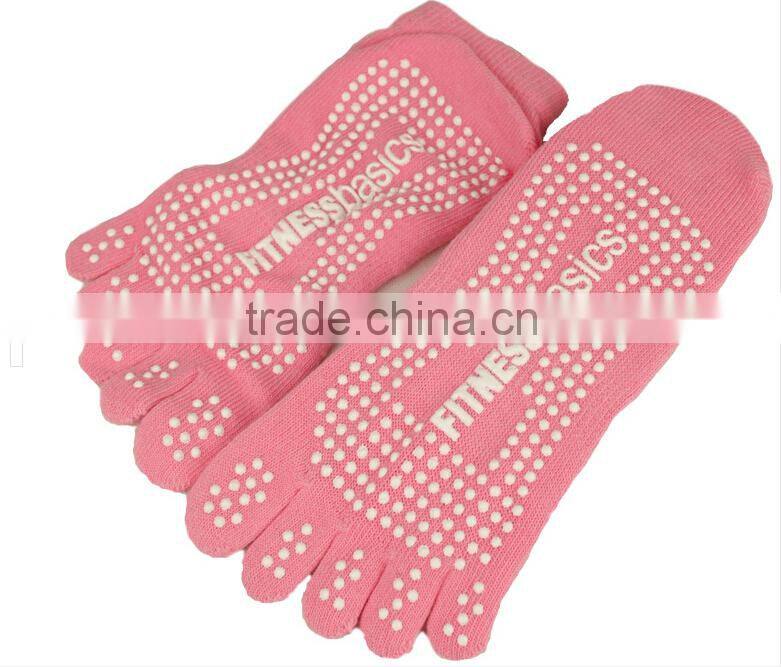Sexy Hot Teen Girl Custom Made Socks Pink Anti Slip Yoga Pilates Toe Socks