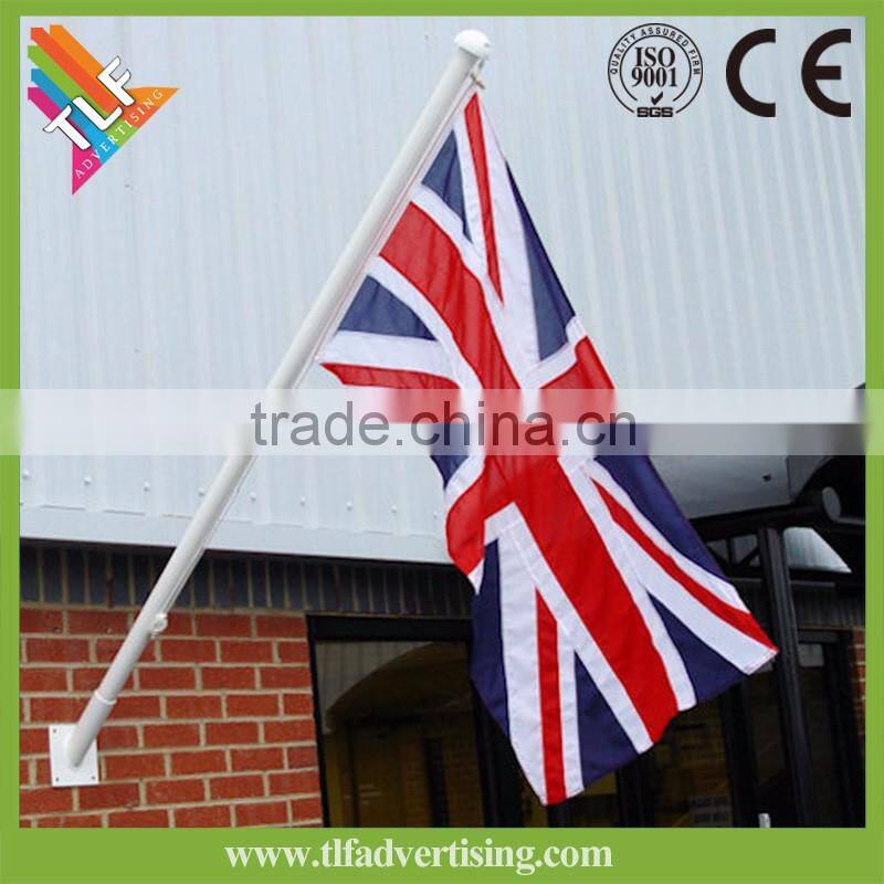 Outdoor waterproof double-sided printing wall flag pole bracket