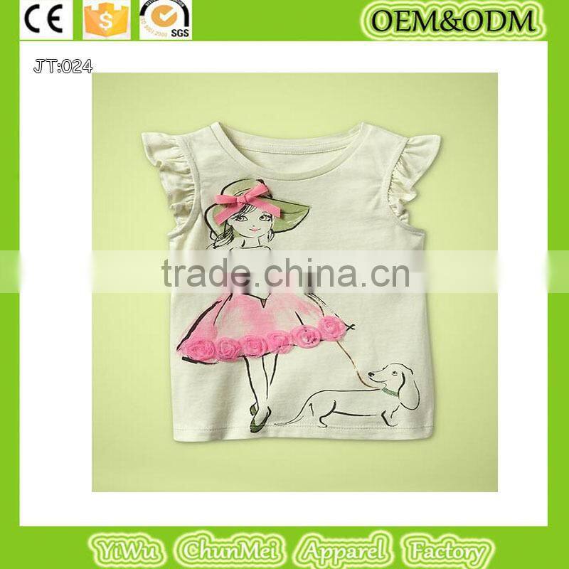 2015 new dog t -shirt child t-shirt kids t-shirt 100% cotton t-shirt Princess t-shirt