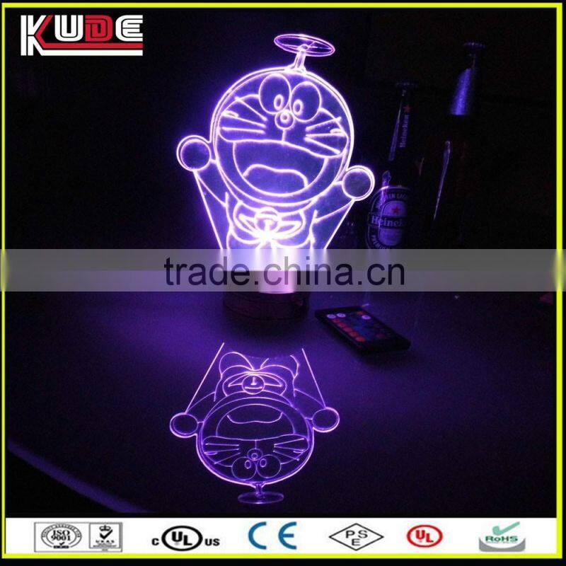 Rechargeable 3D LED Night Light Acrylic Plate USB Port Table Lamp