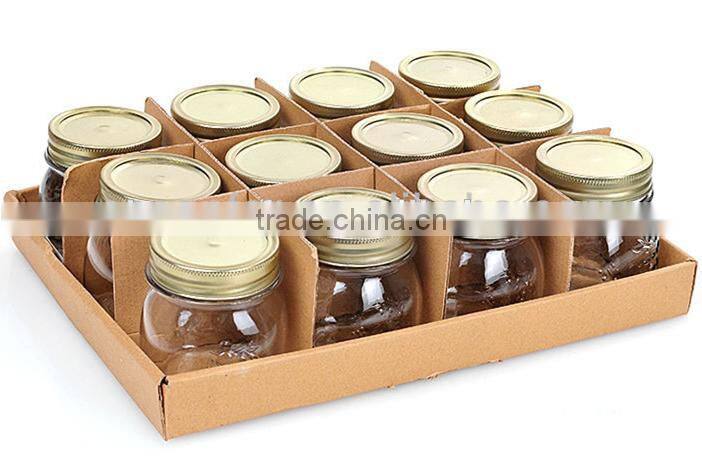 Cute Clear Glass Mason Jar With Lid