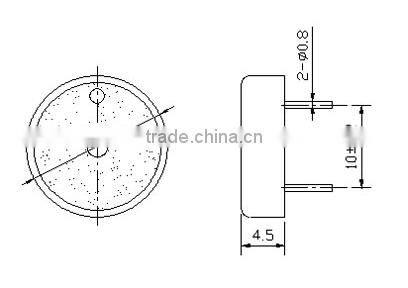FBPB1745 hot sale through hole piezo buzzer(FBELE)