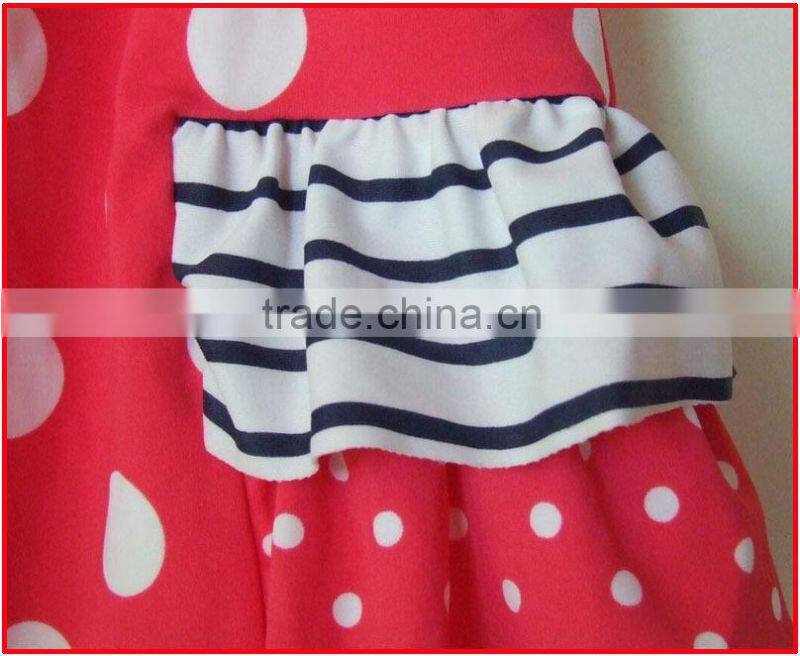 Domi Red Dot Print Cute One Piece Girls Sexy Swimming Wear/Slopeing Shoulder Child Sexy Swimsuit Open Hot Sexi Images For Girls