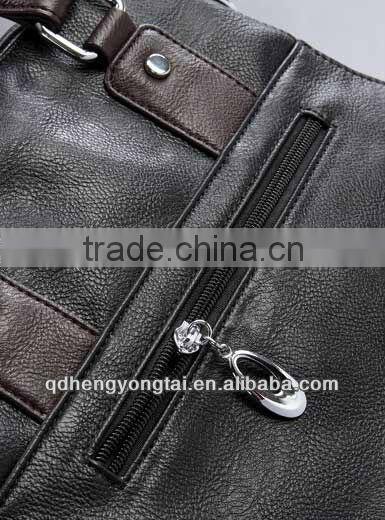 2016 most fashionable trend classic black handbag, unisex genuine leather bag