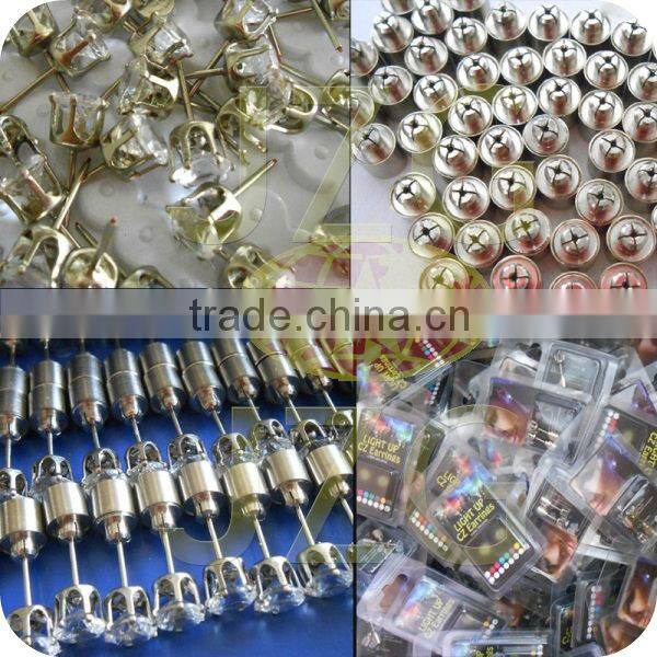 China factory wholesale New products Led fashion blinking colorful diamond earring