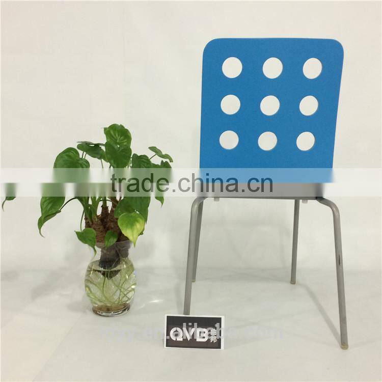 TDC-114-4 QVB JIANDE TONGDA BENTWOOD BEECH VENEER stackable METAL CHROME PLATED ARMREST OFFICE CHAIR