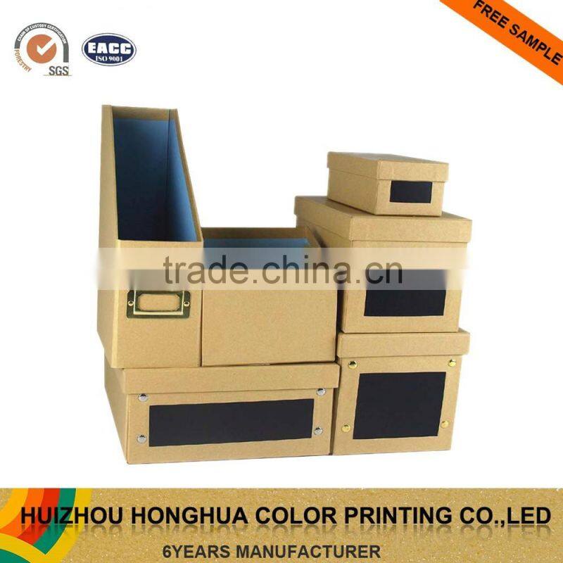 Handmade Kraft Paper Box Collapsible Cardboard Storage Box Gift Box
