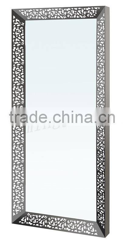 golden 1 side carved pattern mirror styling station with desk M851