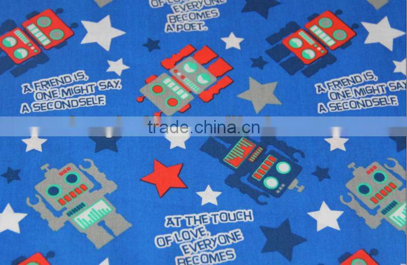 polyester fabric pigment printing fabric cartoon for children's clothing