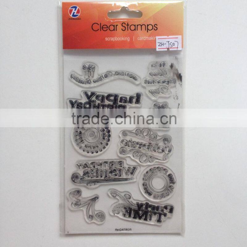 flower design clear stamp