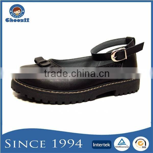 Wide Size African Fitkids Brand Slip On Kids Black Uniform School Shoes