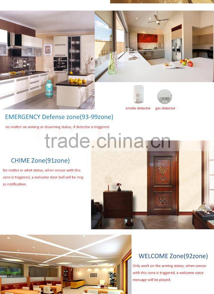 LEEKGO Hot Sales High Quality autodial gsm wireless home burglar security alarm system