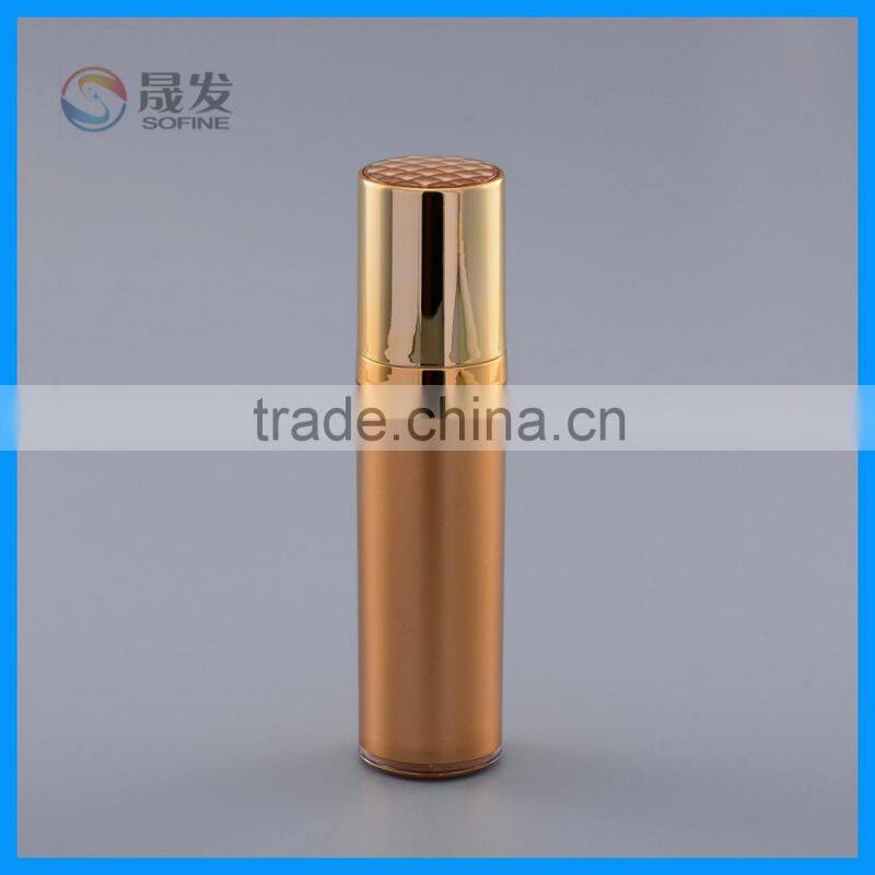 Empty acrylic lotion bottle