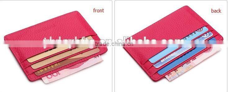 pu leather card holder wholesale with 7 solts