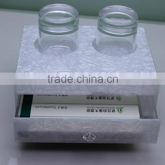 star hotel acrylic disposable goods hotel supplies with drawer