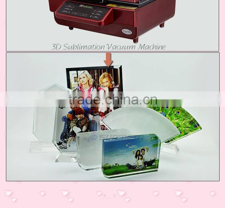 Fashion style dia 100mm round sunflower blank 3D sublimation pictures of crystals