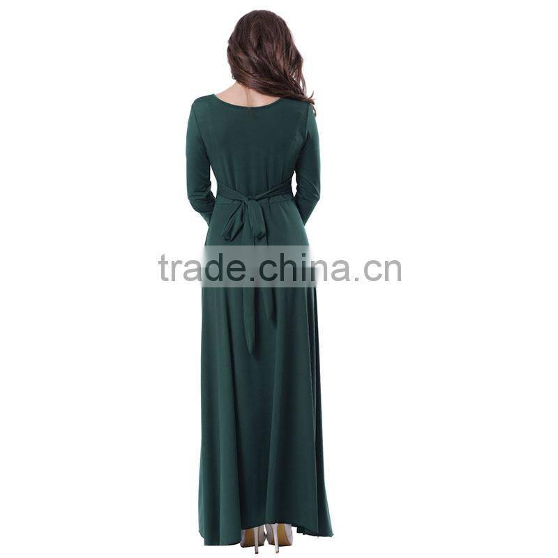 Hot selling new design long maxi dress long sleeve one-piece dress