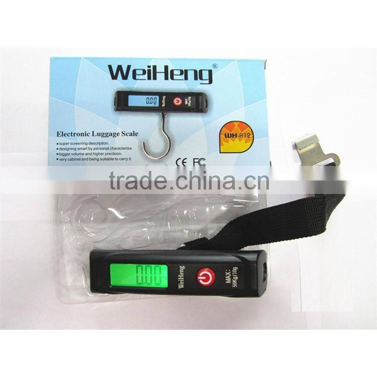 High quality portable mini digital hanging luggage scale weighing hand scale 50kg/10g
