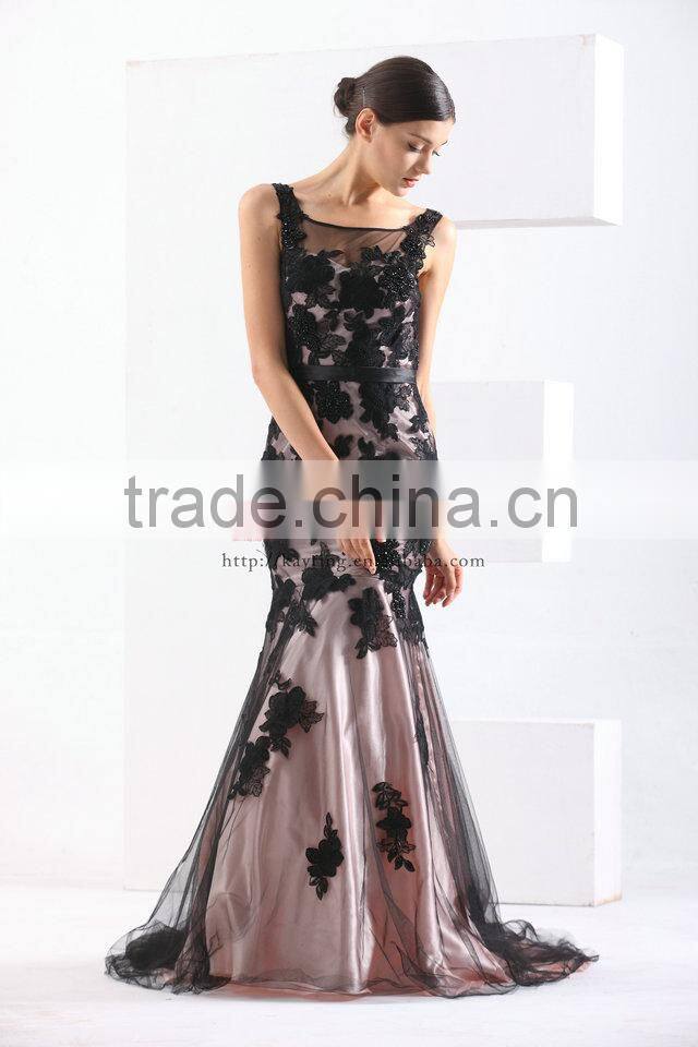 Graceful simple design young women party dress lace wedding dress