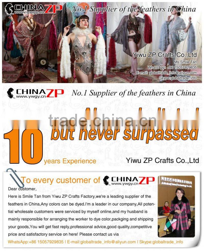 NO.1 Supplier ZPDECOR Wholesale 30g Weight Fluffy Colored Navy Blue Turkey Marabou Feathers Plumage Boas