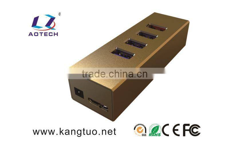 new full aluminum 4 ports 3.0 usb hub