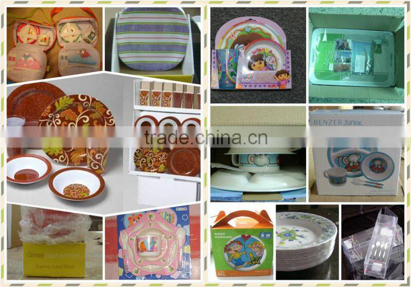 11" melamine long handle bowl with lid