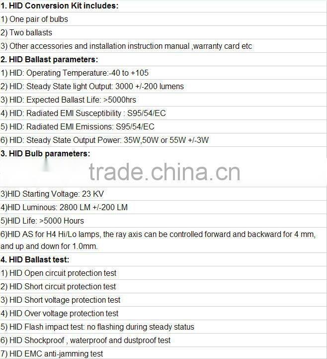 hot sale hid kit in Russian for Chevrolet Aveo 2007