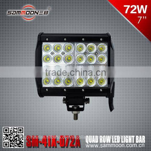 Professional wholesale 72W CREE LED 4x4 off road light bars SM-41X-072A