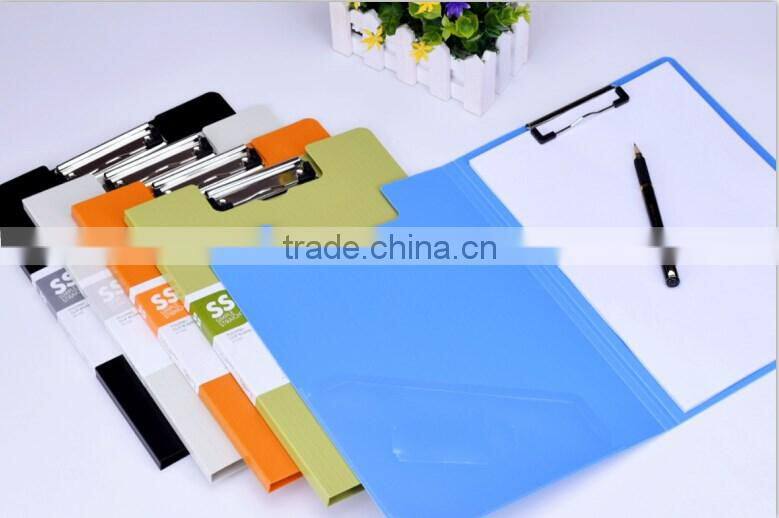 New design products, A4 PP folder file with board clip, office board clip file folder