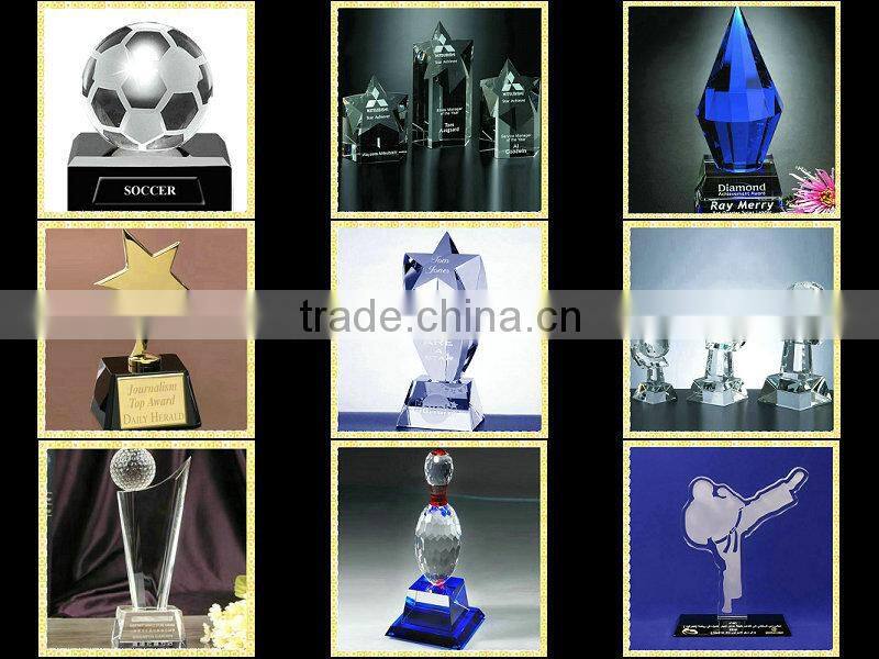 Wholesale High Quality Fancy Crystal Trophy Awards For Business Cooperation Gifts