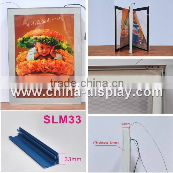 2016 Expo hot selling aluminium frame backlit film led snap frame light box signs