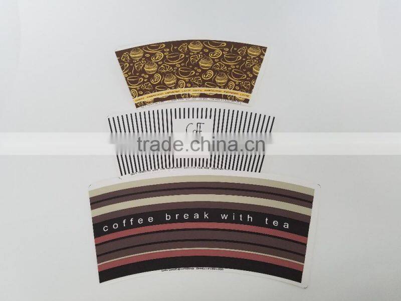 GoBest Printed kraft hot coffee cup sleeves, cup wraps in China