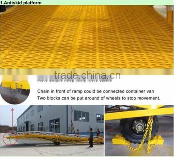 2016 hot sale ! Malaysia hydraulic container forklift docking ramps