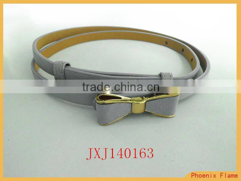 green pu belt with butterfly buckle with little metal