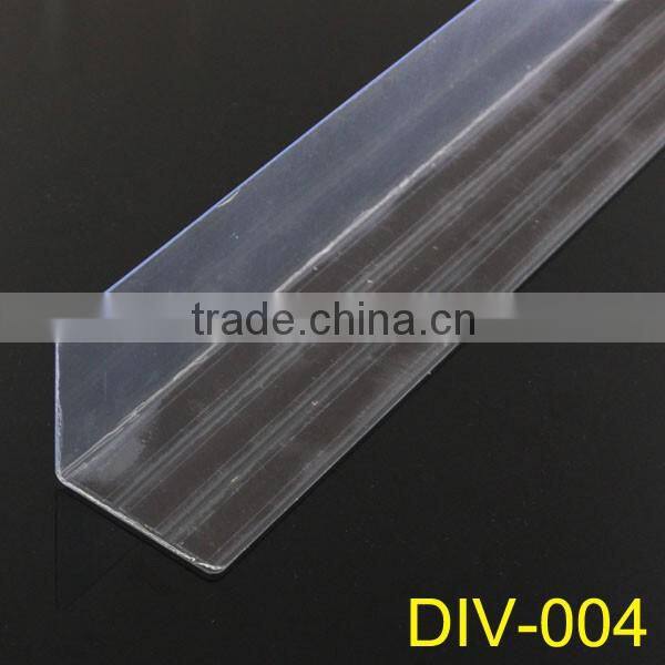 clear plastic shelf dividers with printing logo in supermarket