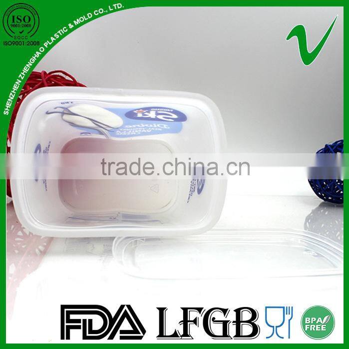 1000ml BPA free empty square disposable food plastic container airtight