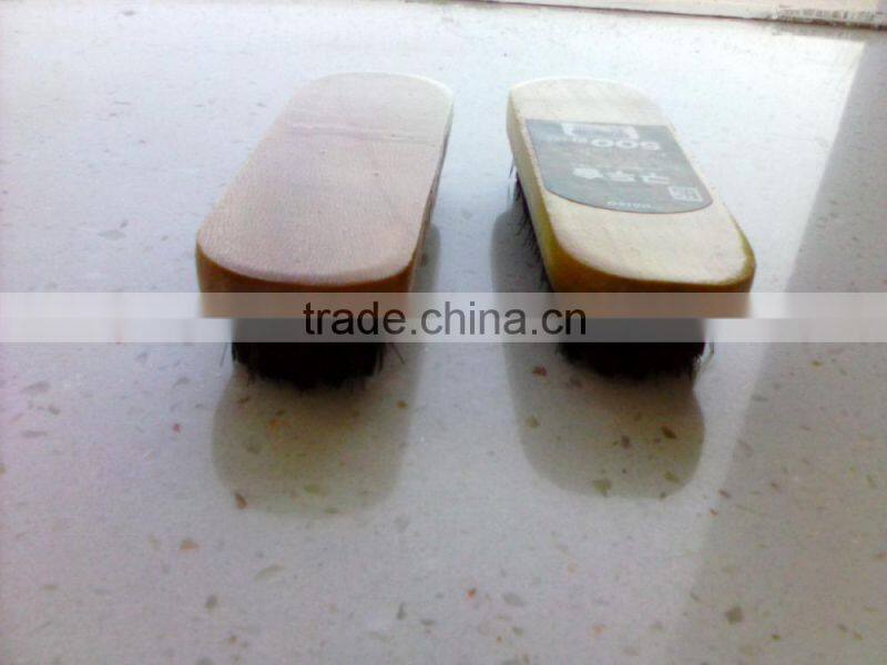 shoe cleaning brush with wooden handle