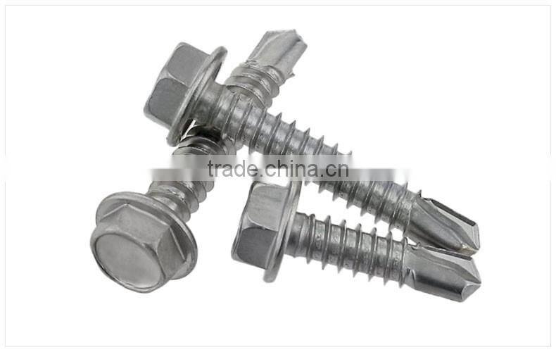 hex head self drilling screw/ hex head self drilling screw with washer/stainless drilling screw with washer