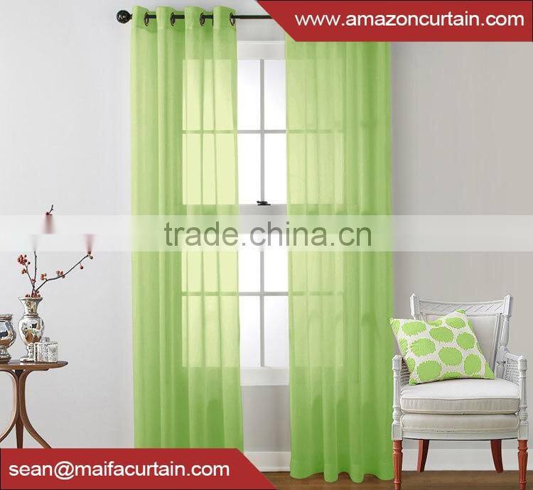 2016 newest curtain design100% polyester sheer raw silk fabric for curtains