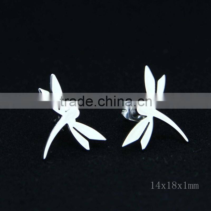 dragonfly stud earrings stainless steel customized