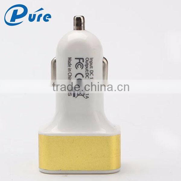 2016 New color quick smart car charger plug in chargers for mobile phone,iPad,MP3